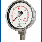 Vaccum Pressure Gauge SX500 NPT 1/2" Bottom, MPa & kPa - SCHUH